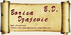 Boriša Džajević vizit kartica